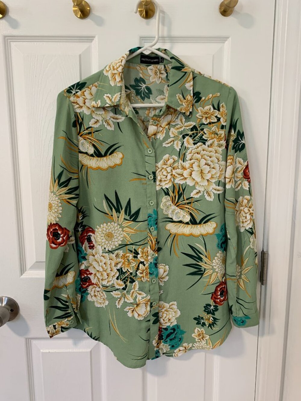 Pretty Little Thing Floral Chinoiserie Blouse 0
